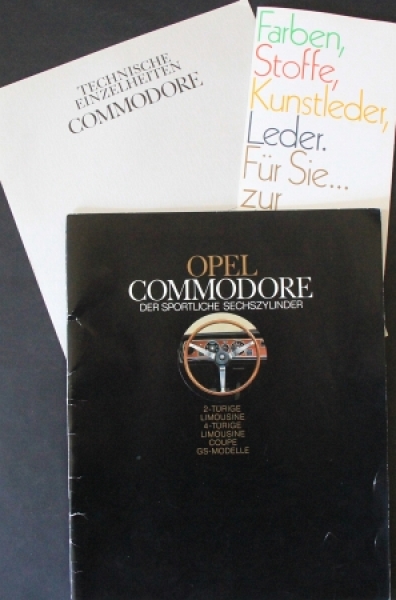 Opel Commodore Modelprogram 1968 "Der sportliche Sechzylinder" Carbrochure (6570)