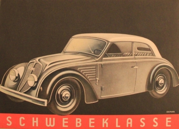 DKW Schwebeklasse Modellprogramm 1935 Automobilprospekt (8756)