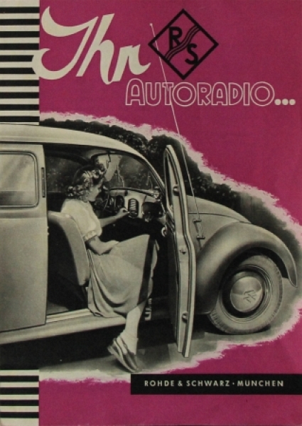 Volkswagen Zubehörprogramm 1950 "Ihr R-S Autoradio" Automobilprospekt (6609)