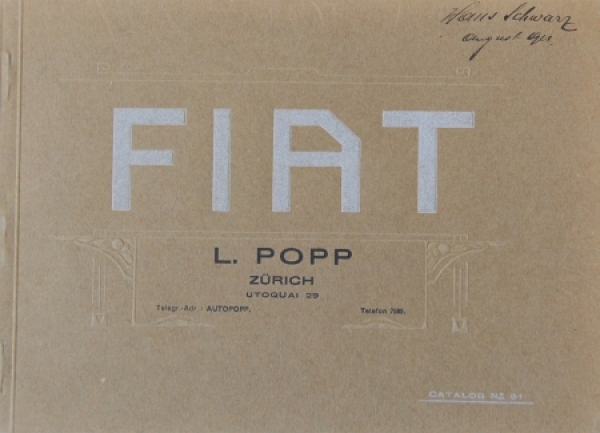 Fiat Modelprogram 1911 Prestigebrochure (7411)