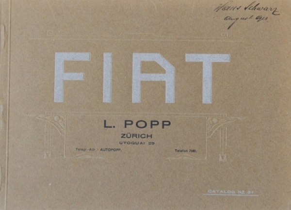 Fiat Modellprogramm 1911 Prunkkatalog (7411)