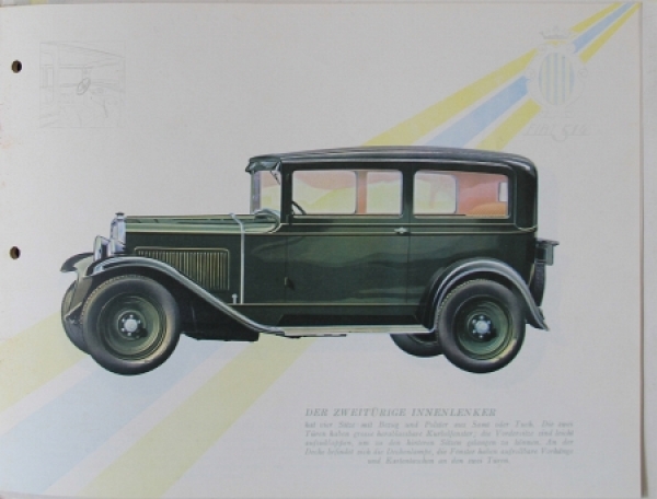 Fiat 514 Modelprogram 1930 Carbrochure (7425)