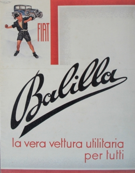 Fiat Balilla Modelprogram 1934 Carbrochure (7427)