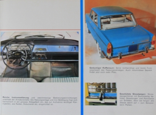 Fiat 2300 DeLuxe Modellprogramm 1959 Automobilprospekt (7464)