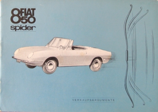 Fiat 850 Spider Modelprogram 1966 only Dealer-Brochure (7476)