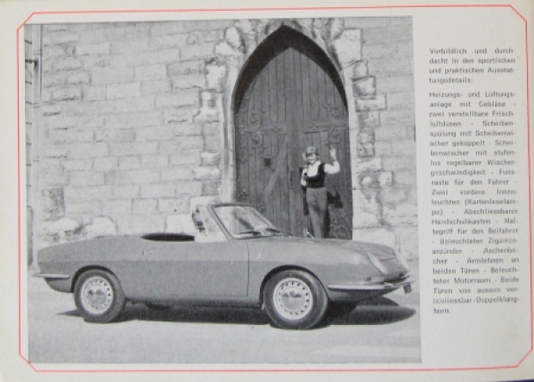 Fiat 850 Spider Modelprogram 1966 only Dealer-Brochure (7476)