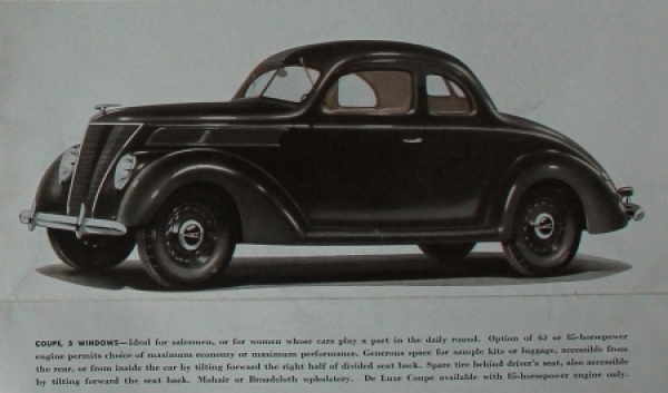 Ford 60 Horsepower Modelprogram 1937 Carbrochure (8579)