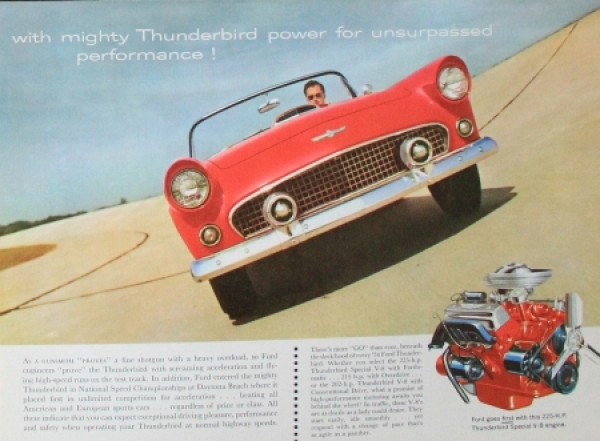 Ford Thunderbird Modelprogram 1956 Carbrochure (8107)
