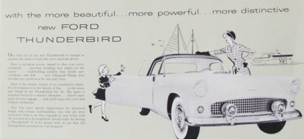 Ford Thunderbird Modelprogram 1956 Carbrochure (8621)