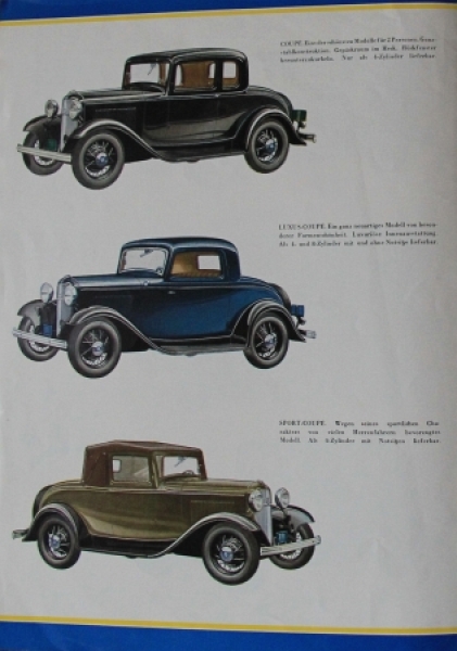 Ford A Modellprogramm 1928 Automobilprospekt (7855)