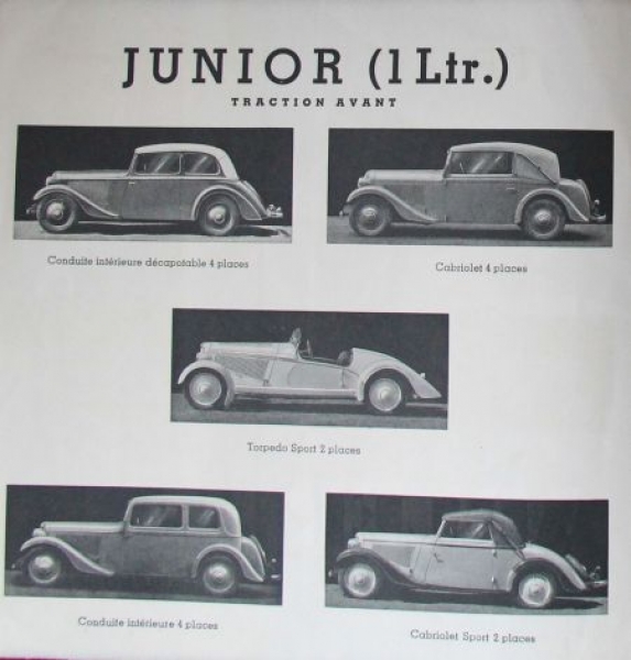 Adler Junior Diplomat Trumpf Modellprogramm 1935 Automobilprospekt (6779)