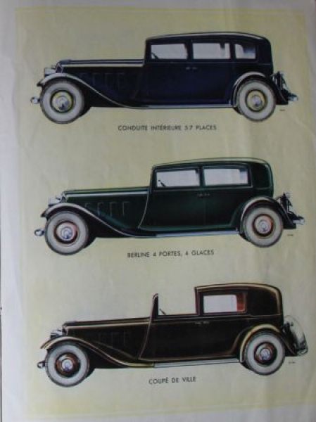 Renault Stella 6 Cylindres Modelprogram 1932 Carbrochure  (6790)