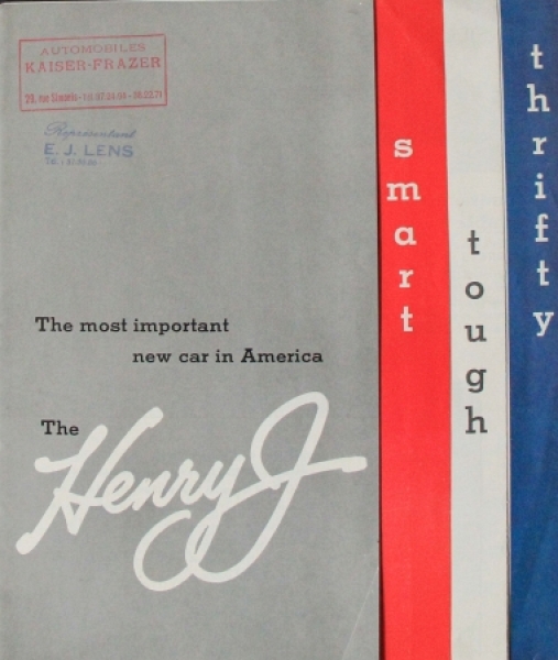 Kaiser Henry J Modelprogram 1950 Carbrochure (6830)