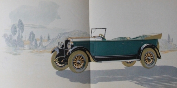 Hupmobile 6 Modellprogramm 1926 Automobilprospekt (8424)