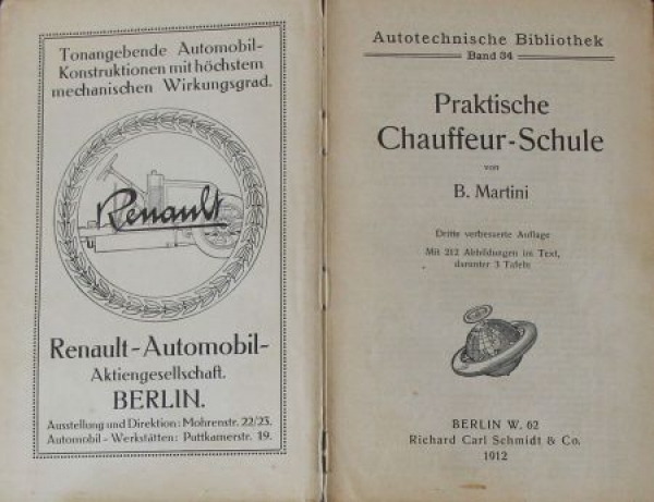 Martini "Praktische Chauffeurschule" Vehicletechnic 1912 (9333)
