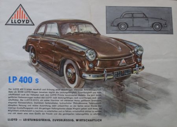 Lloyd LP 400 Modelprogram 1956 Carbrochure (9948)