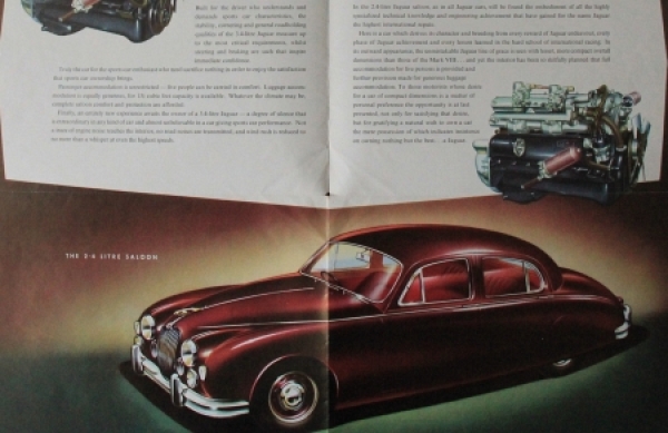 Jaguar Modellprogramm 1951 Automobilprospekt (8440)