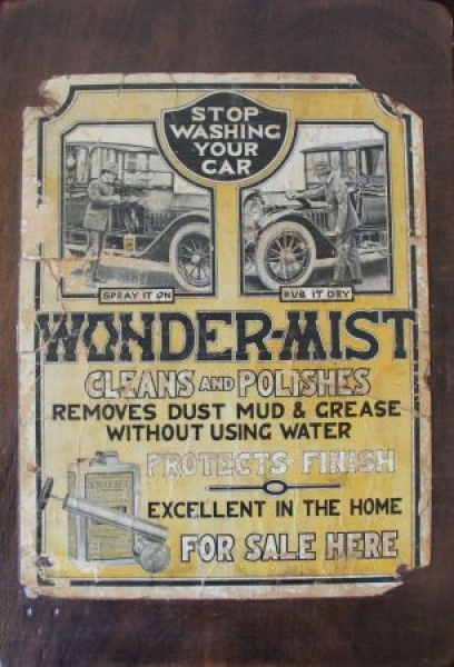 Wonder Mist Clean Polish 1918 Carcleaning-Advertising-Poster (6875)