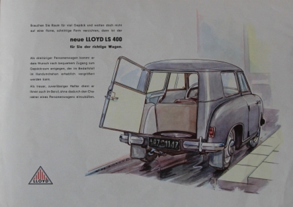 Lloyd Modelprogram 1953 Carbrochure (8463)