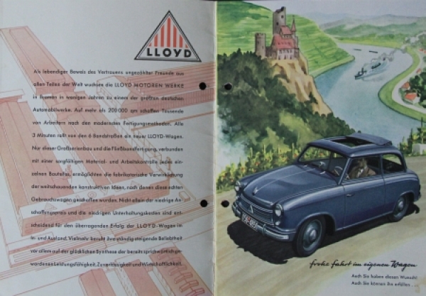 Lloyd LP 400 S Modelprogram 1958 Carbrochure (8466)