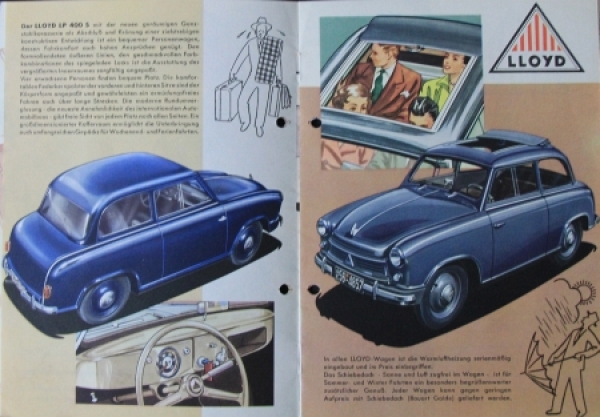 Lloyd LP 400 S Modelprogram 1958 Carbrochure (8466)