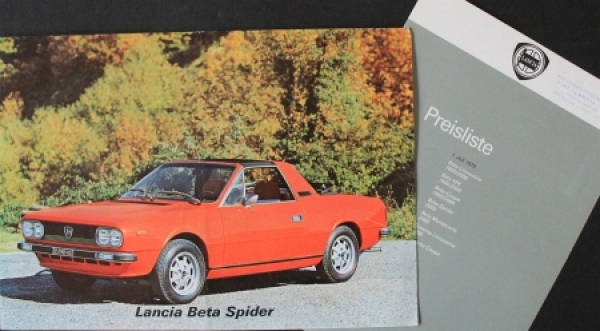 Lancia Beta Spider Modelprogram 1979 Carbrochure (7899)