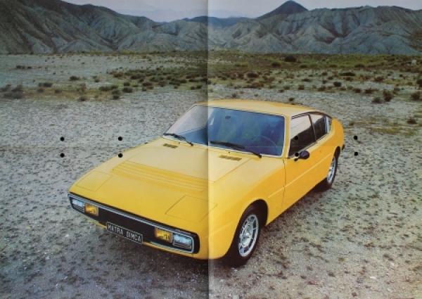 Matra Simca Bagheera Modelprogram 1973 Carbrochure (8513)