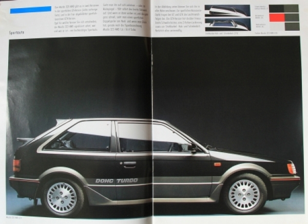 Mazda 323 4 Wheel Drive Modelprogram 1987 Carbrochure (9067)