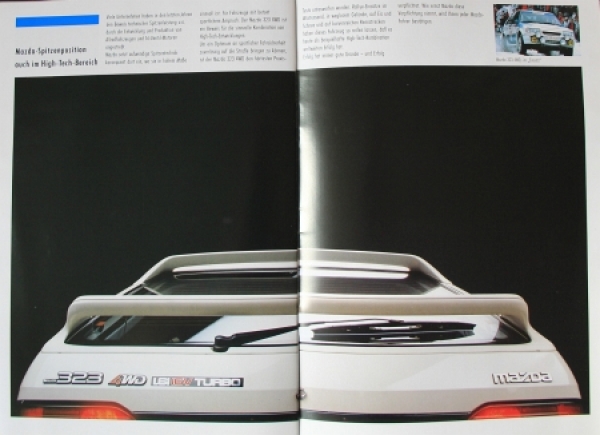 Mazda 323 4 Wheel Drive Modelprogram 1987 Carbrochure (9067)
