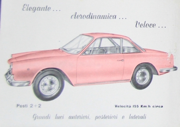 Moretti 1100 Coupe Spider Modelprogram 1959 Carbrochure (8501)