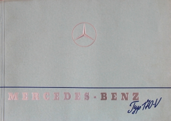 Mercedes-Benz 170 V Modelprogram 1938 Carbrochure (8921)