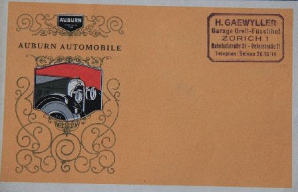 Auburn 4-44 Modellprogramm 1927 Automobilprospekt (7074)