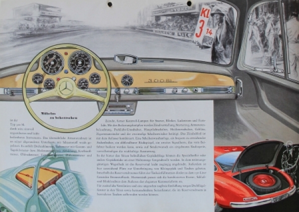 Mercedes-Benz 300 SL Modellprogramm 1955 original Automobilprospekt (8945)