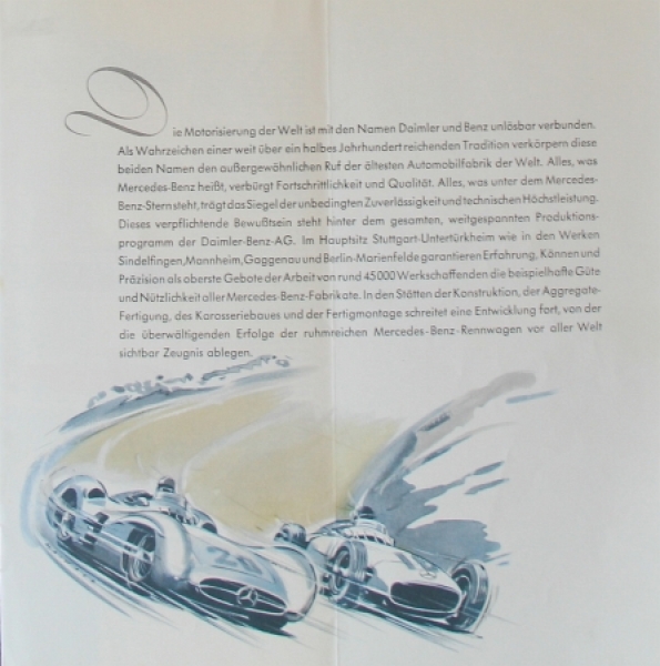 Mercedes-Benz Modelprogram 1958 Carbrochure (8940)
