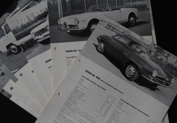 Alfa Romeo Modelprogram 1962 Carbrochure-Map (7097)