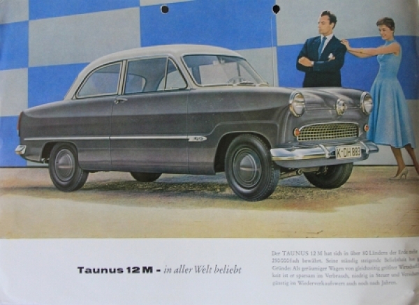 Ford Taunus 12 M Modelprogram 1955 Carbrochure (7105)