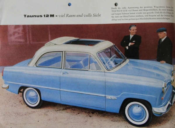 Ford Taunus 12 M Modelprogram 1955 Carbrochure (7105)