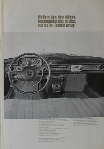 Mercedes-Benz Cab Modelprogram 1967 Carbrochure (8882)