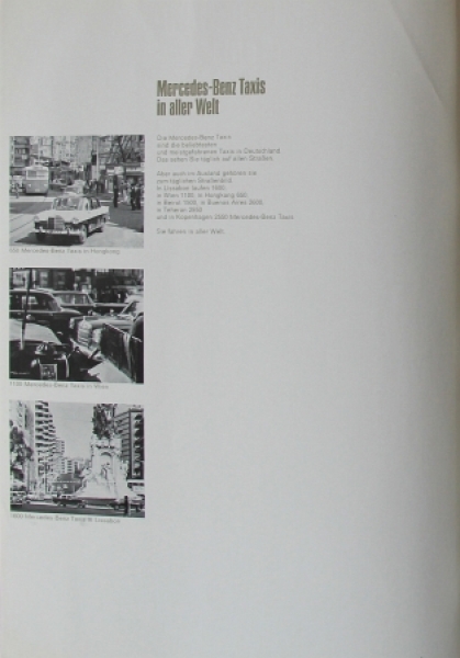 Mercedes-Benz Cab Modelprogram 1967 Carbrochure (8882)