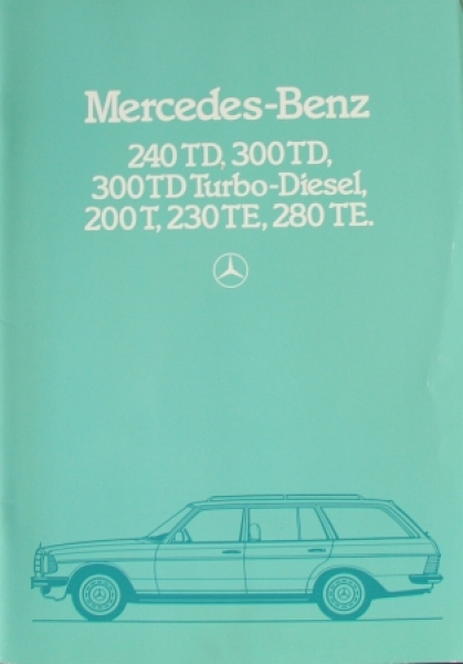 Mercedes-Benz 240 TD - 280 TE Modelprogram 1981 Carbrochure (8894)