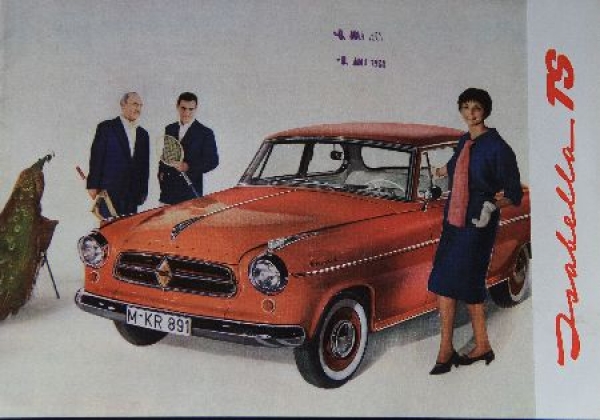 Borgward Isabella TS Modellprogramm 1959 Automobilprospekt (7157)