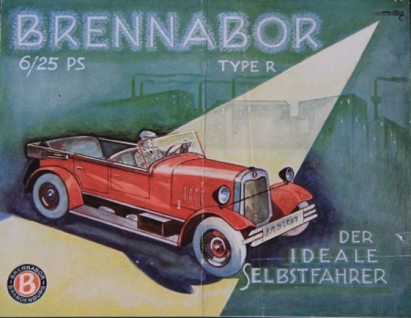 Brennabor 6/25 PS Typ R Modelprogram 1928 Carbrochure (7166)