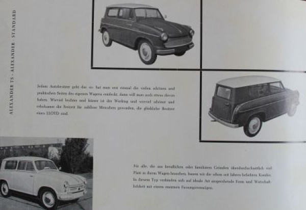 Lloyd Stationwagon Modelprogram 1960 Carbrochure (7194)