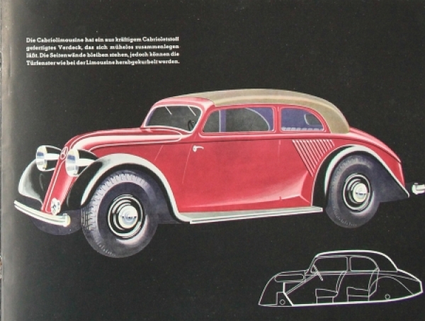 Mercedes-Benz 130 H Modelprogram 1934 Carbrochure (7624)
