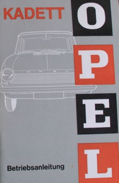 Opel Kadett 1962 Betriebsanleitung (2185)