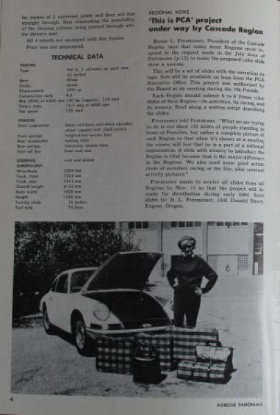 "Porsche Panorama" 1963 Porsche-Magazin Porsche 901 (2265)
