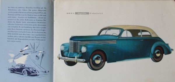 Opel Kapitaen Modelprogram 1939 Automobile-Prestigebrochure (7996)