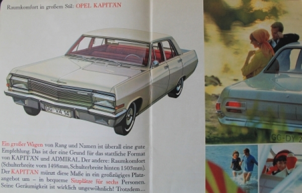 Opel Kapitaen Admiral Modelprogram 1966 Carbrochure (7982)