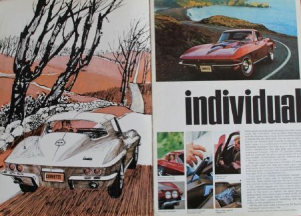 Chevrolet Corvette Modellprogramm 1967 Automobilprospekt (2256)