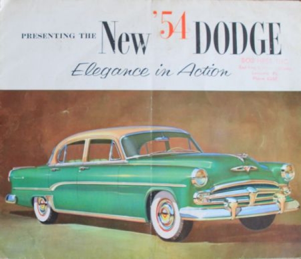 Dodge Modellprogramm 1954 "Elegance in Action" Automobilprospekt (2255)